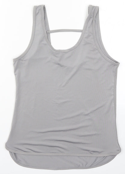 Race at Your Pace Womens Grey   Basic Tank Size S