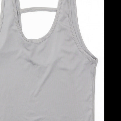 Race at Your Pace Womens Grey   Basic Tank Size S
