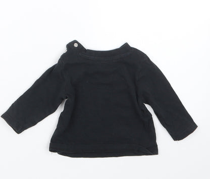 Nutmeg Boys Black   Basic T-Shirt Size 0-3 Months