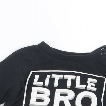 Nutmeg Boys Black   Basic T-Shirt Size 0-3 Months