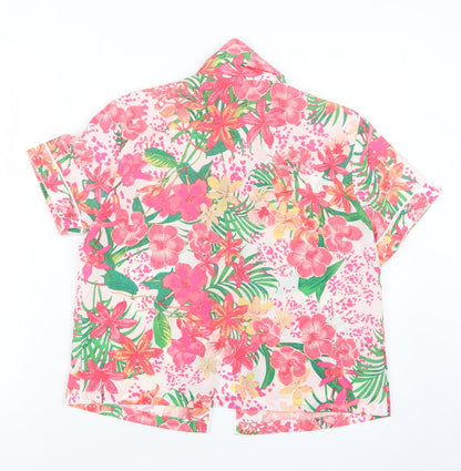 Debenhams Womens Pink Floral  Top Pyjama Set Size 6