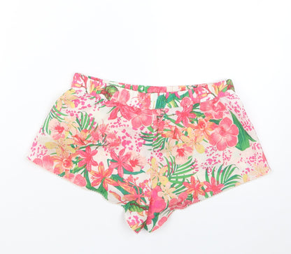 Debenhams Womens Pink Floral  Capri Pyjama Set Size 6