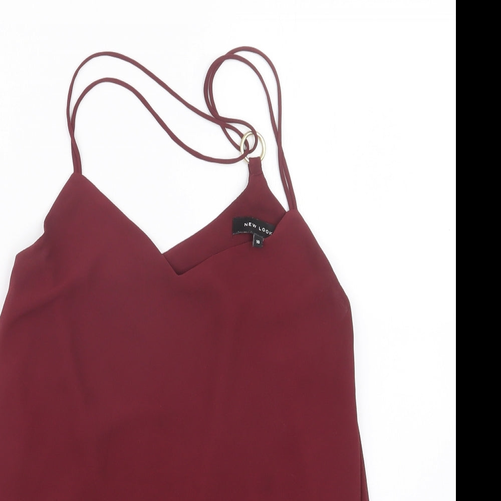 Womens UK Size 10 New Look Purple Basic Blouse