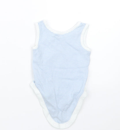 Nutmeg Boys Blue Striped  Babygrow One-Piece Size Newborn