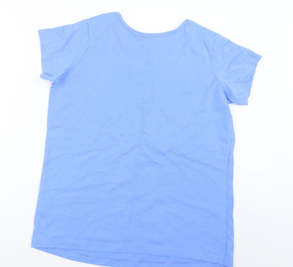 Naturally Close Womens Blue Geometric  Top Pyjama Top Size 12