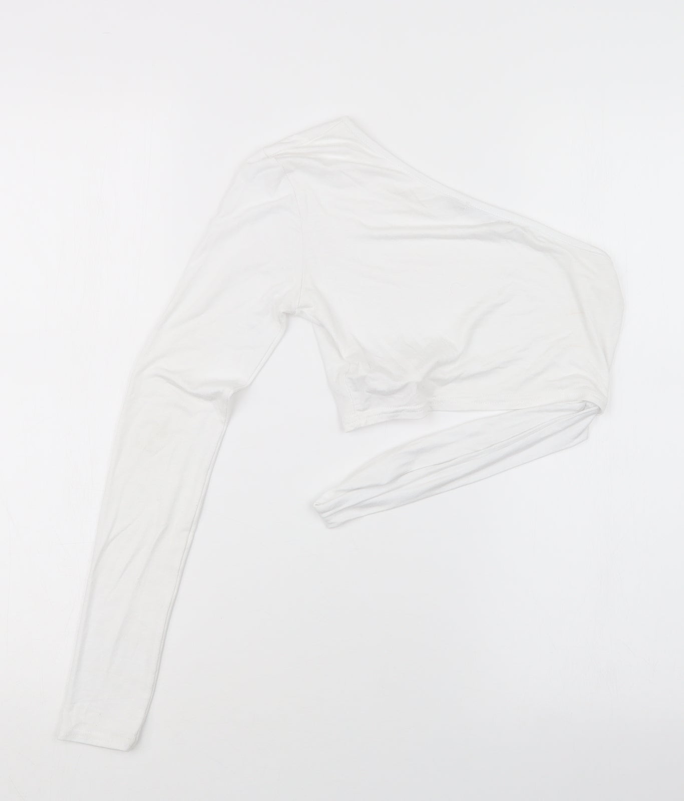 Boohoo Womens White   Cropped T-Shirt Size 6