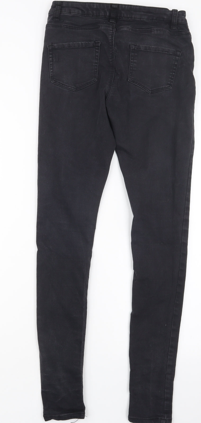 Denim Co. Womens Black  Denim Straight Jeans Size 12 L30.5 in