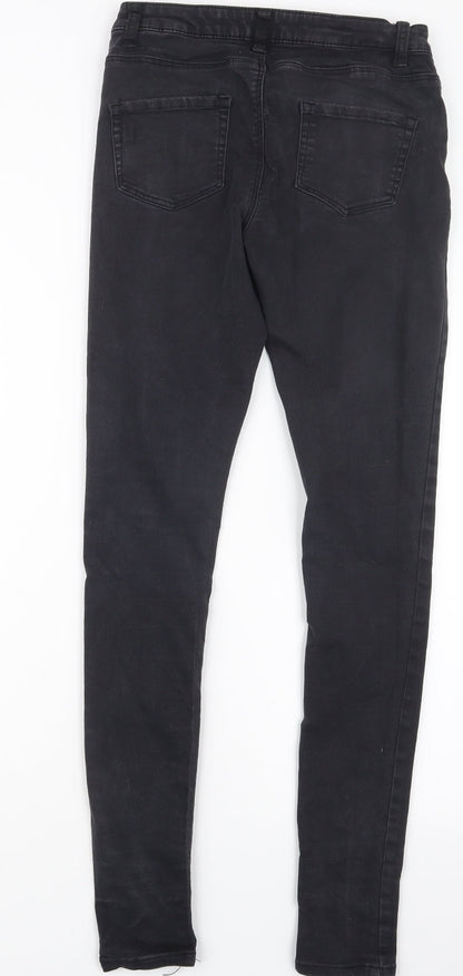 Denim Co. Womens Black  Denim Straight Jeans Size 12 L30.5 in