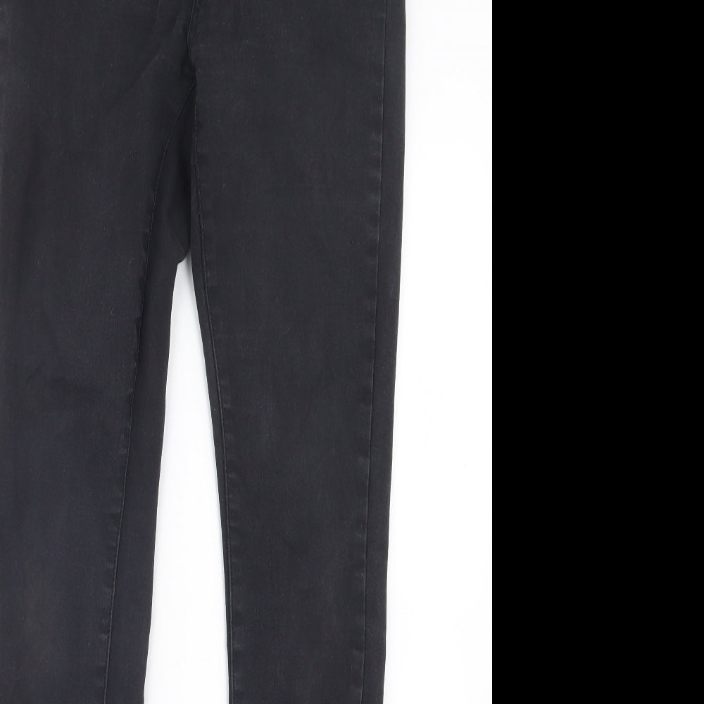 Denim Co. Womens Black  Denim Straight Jeans Size 12 L30.5 in