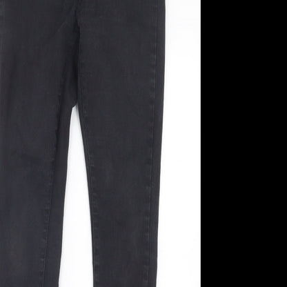 Denim Co. Womens Black  Denim Straight Jeans Size 12 L30.5 in