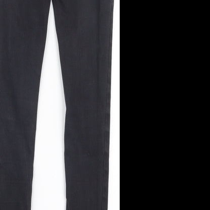 Denim Co. Womens Black  Denim Straight Jeans Size 12 L30.5 in