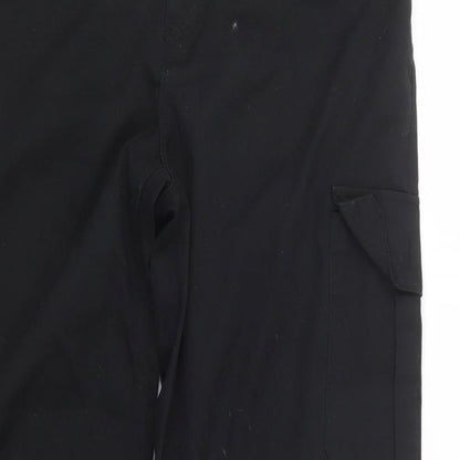 Mens UK Size 31 in Black Knight Regular Fit  Black Trousers
