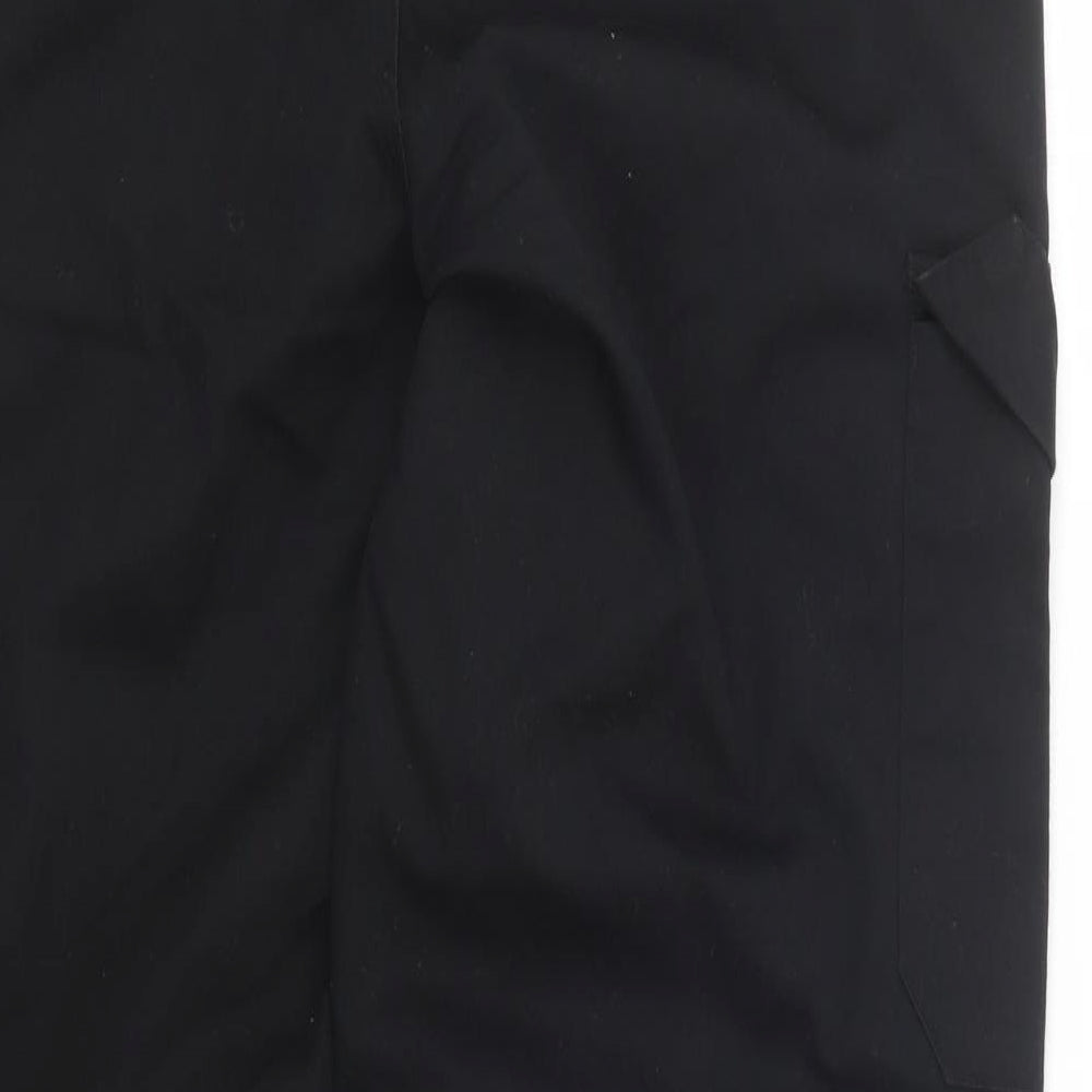 Mens UK Size 31 in Black Knight Regular Fit  Black Trousers