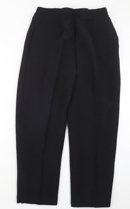 Womens UK Size 16 Preworn Regular Fit  Black Trousers