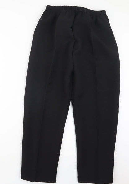 Womens UK Size 16 Preworn Regular Fit  Black Trousers
