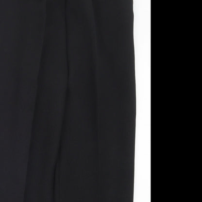 Womens UK Size 16 Preworn Regular Fit  Black Trousers