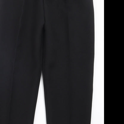 Womens UK Size 16 Preworn Regular Fit  Black Trousers