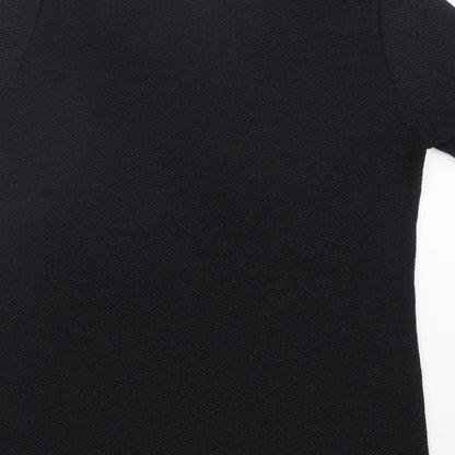 Womens UK Size 16 Charlotte Gold Black Basic T-Shirt