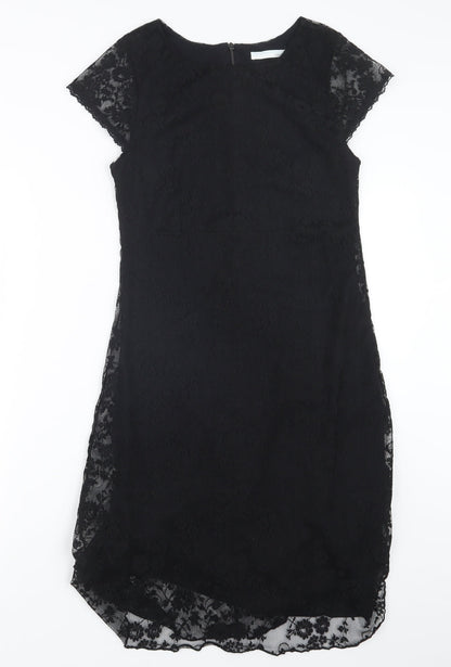 AMARANTO Womens Black  Lace A-Line  Size 8