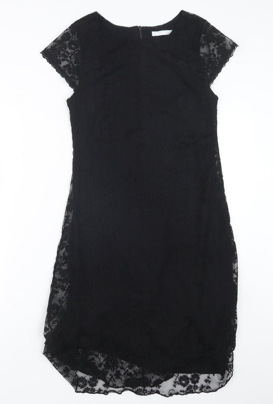 AMARANTO Womens Black  Lace A-Line  Size 8