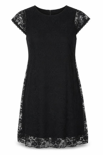 AMARANTO Womens Black  Lace A-Line  Size 8