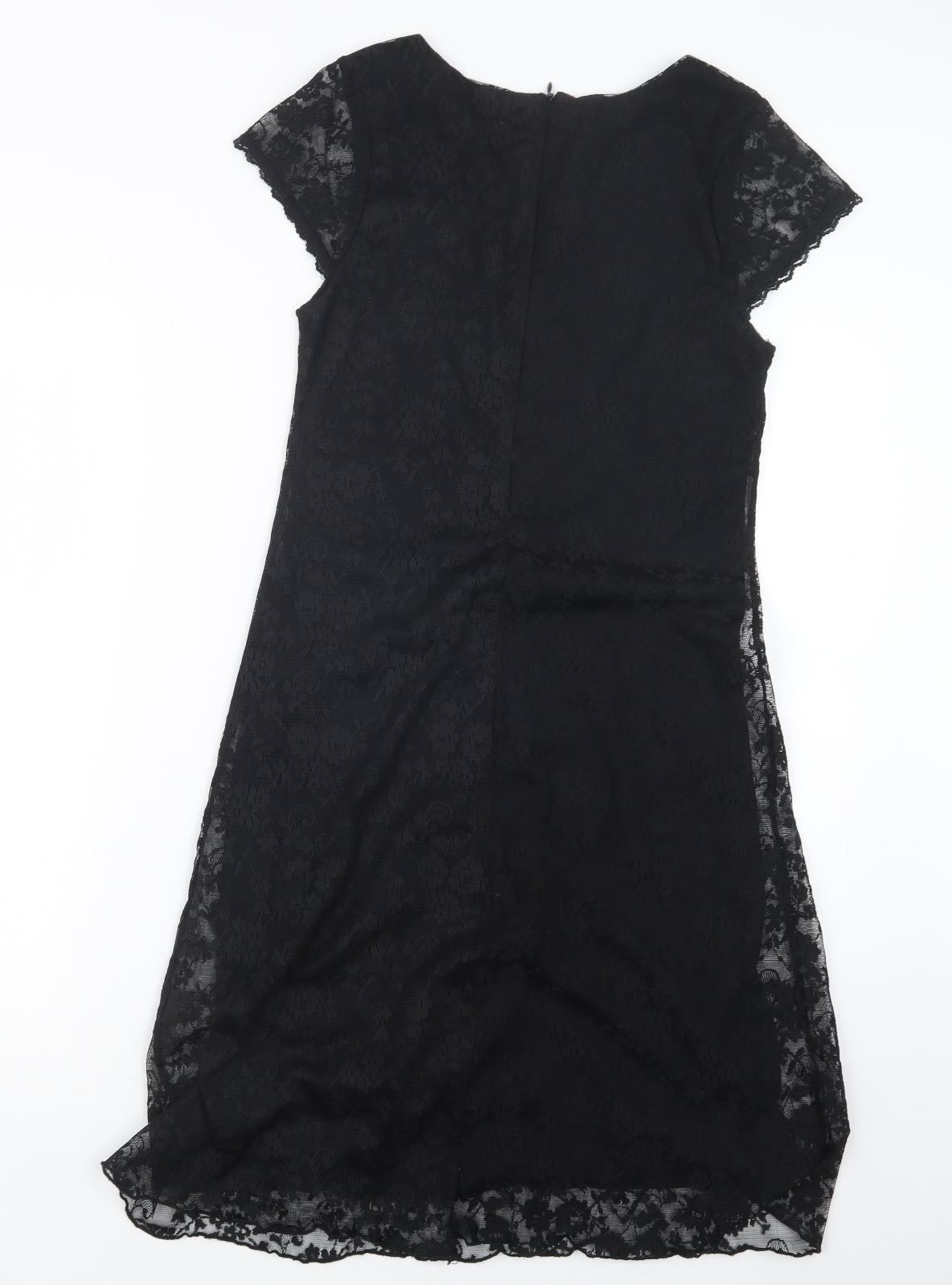 AMARANTO Womens Black  Lace A-Line  Size 8