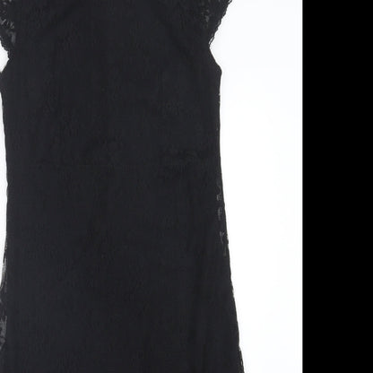 AMARANTO Womens Black  Lace A-Line  Size 8