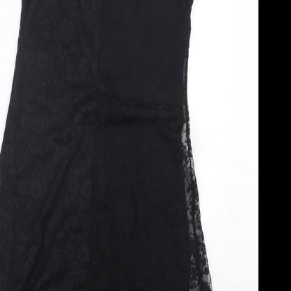 AMARANTO Womens Black  Lace A-Line  Size 8