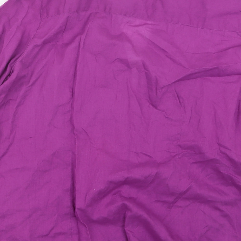 Womens UK Size 14 Maine Purple Basic Button-Up