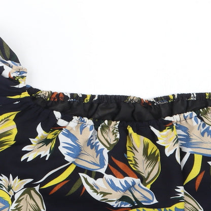 Womens UK Size M Goldie Blue Cropped T-Shirt