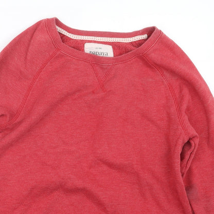 Womens UK Size 10 Papaya Red Pullover Jumper