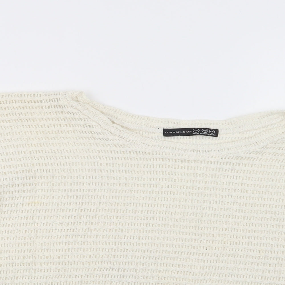 Womens UK Size 18 Atmosphere Ivory Pullover Jumper