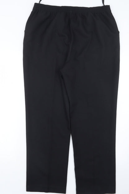 Womens UK Size 14 Papaya Regular Fit  Black Trousers