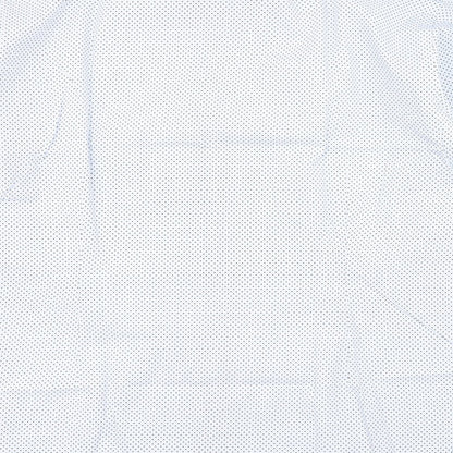 George Mens Blue Polka Dot   Dress Shirt Size 14