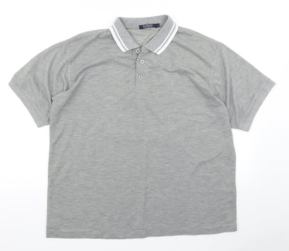 J.J.Willis Mens Grey    Polo Size L