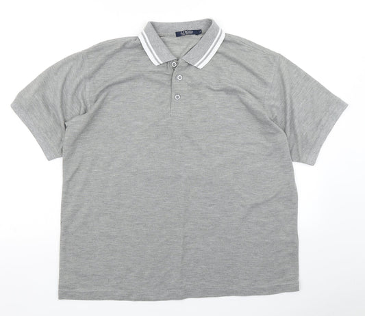 J.J.Willis Mens Grey    Polo Size L