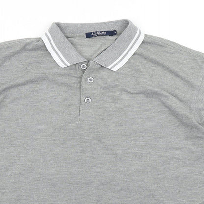 J.J.Willis Mens Grey    Polo Size L