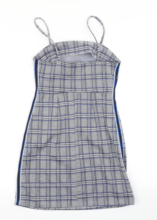 Primark Womens Blue Plaid  Bodycon  Size 4