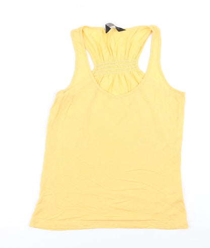 Womens UK Size 10 Dorothy Perkins Yellow Basic T-Shirt