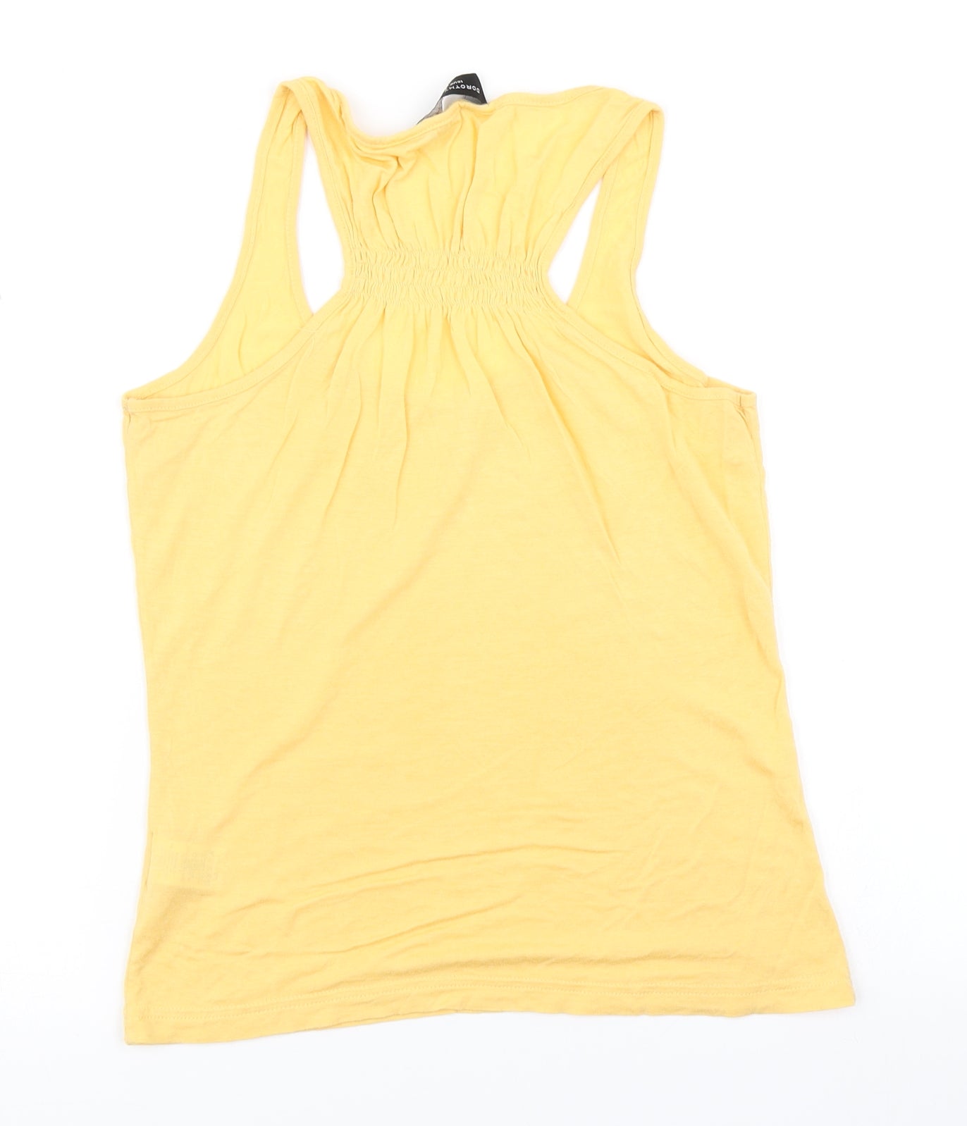 Womens UK Size 10 Dorothy Perkins Yellow Basic T-Shirt
