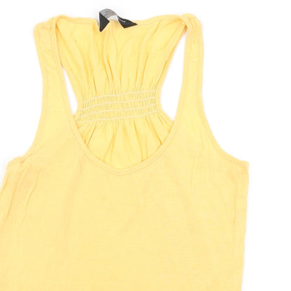 Womens UK Size 10 Dorothy Perkins Yellow Basic T-Shirt