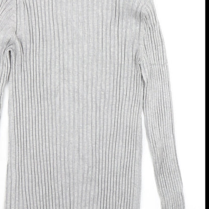 Avenue Womens Grey  Knit Pullover Jumper Size 12