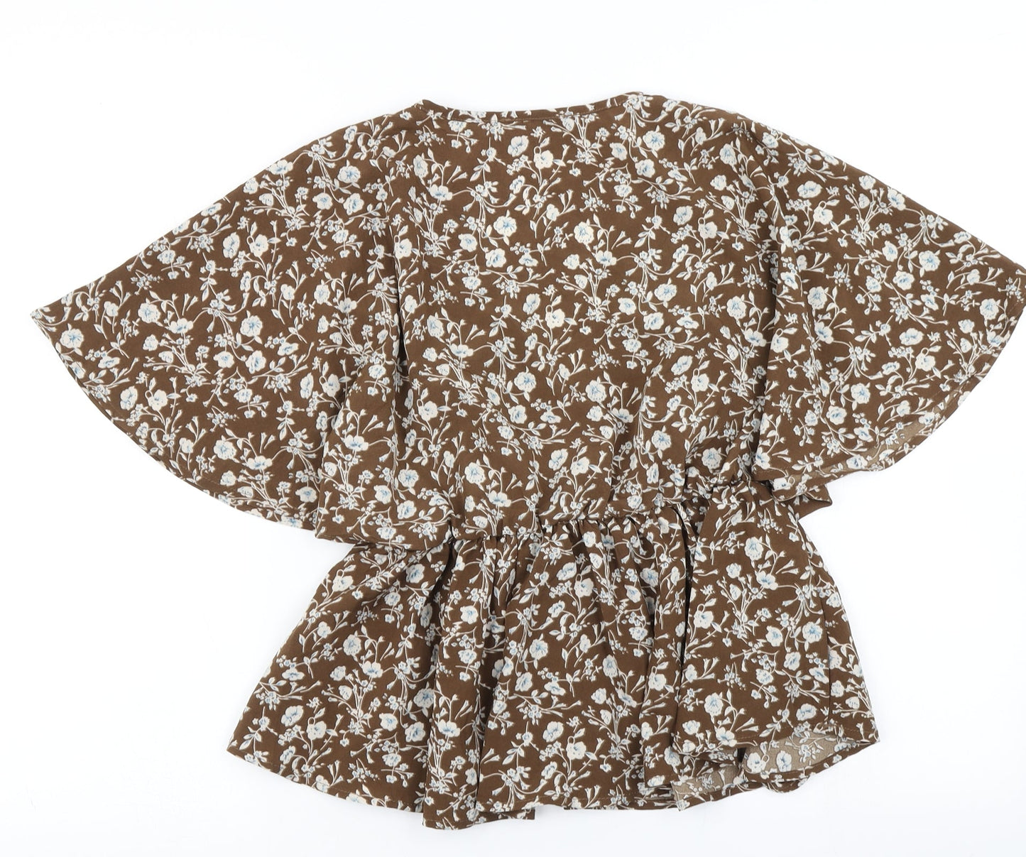 SheIn Womens Brown Floral  Basic Blouse Size XS