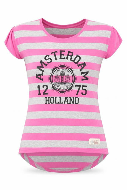 Womens UK Size S Fox Pink Basic T-Shirt