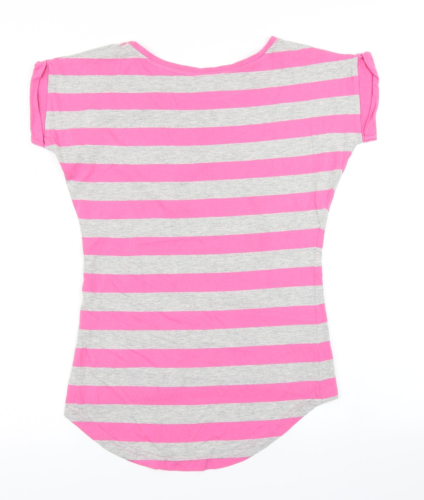 Womens UK Size S Fox Pink Basic T-Shirt