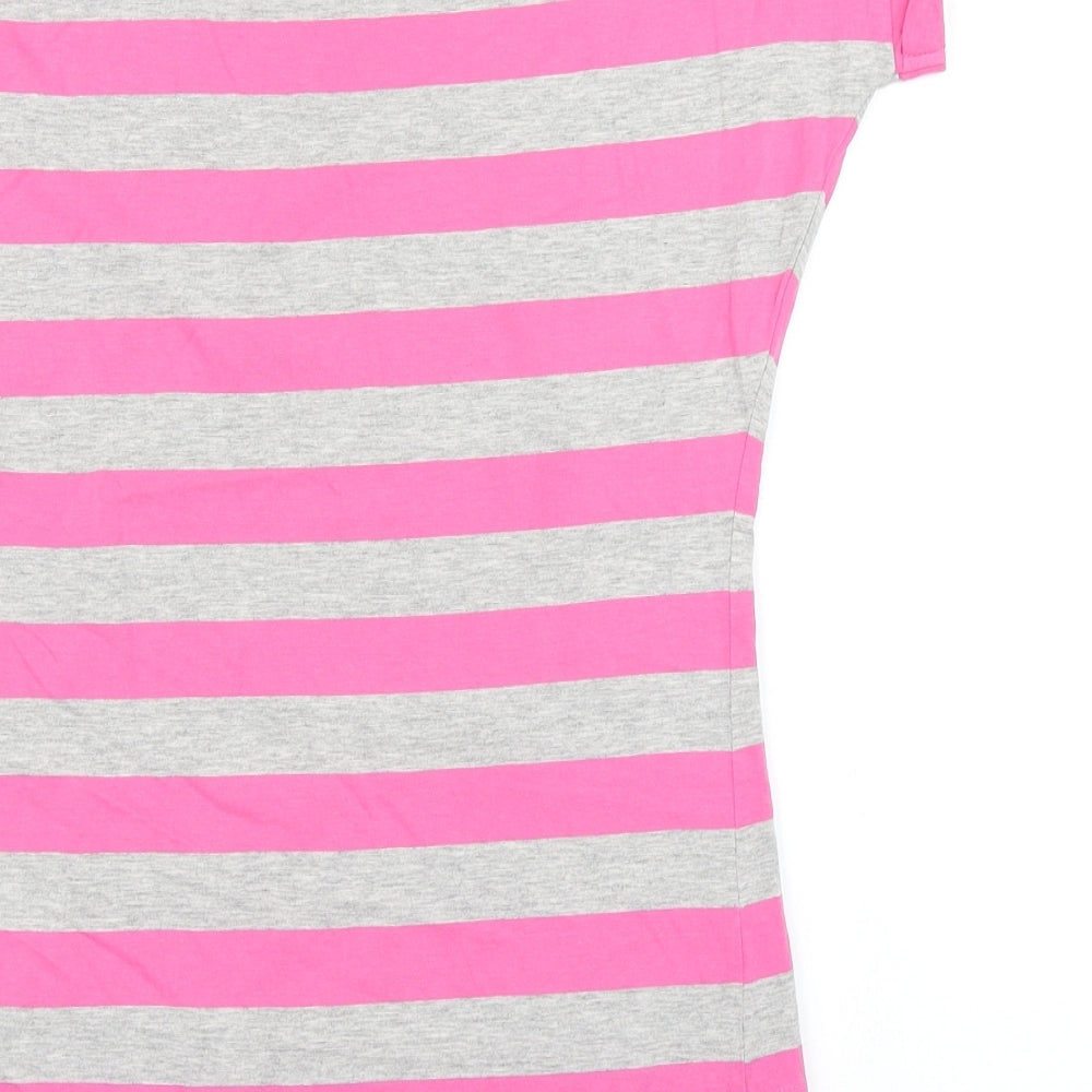 Womens UK Size S Fox Pink Basic T-Shirt