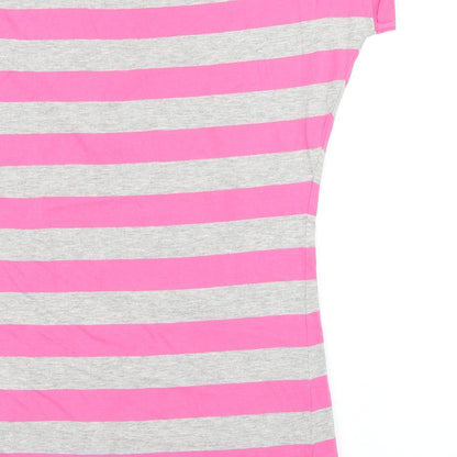 Womens UK Size S Fox Pink Basic T-Shirt