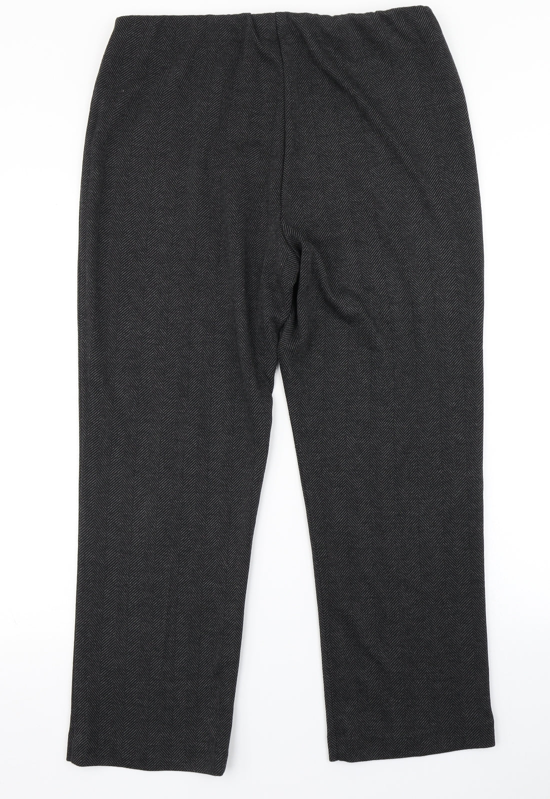 Bonmarché Womens Black Herringbone  Dress Pants Trousers Size 14 L25 in