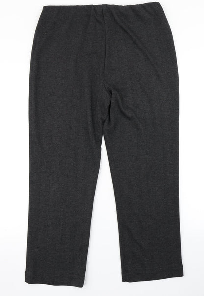 Bonmarché Womens Black Herringbone  Dress Pants Trousers Size 14 L25 in