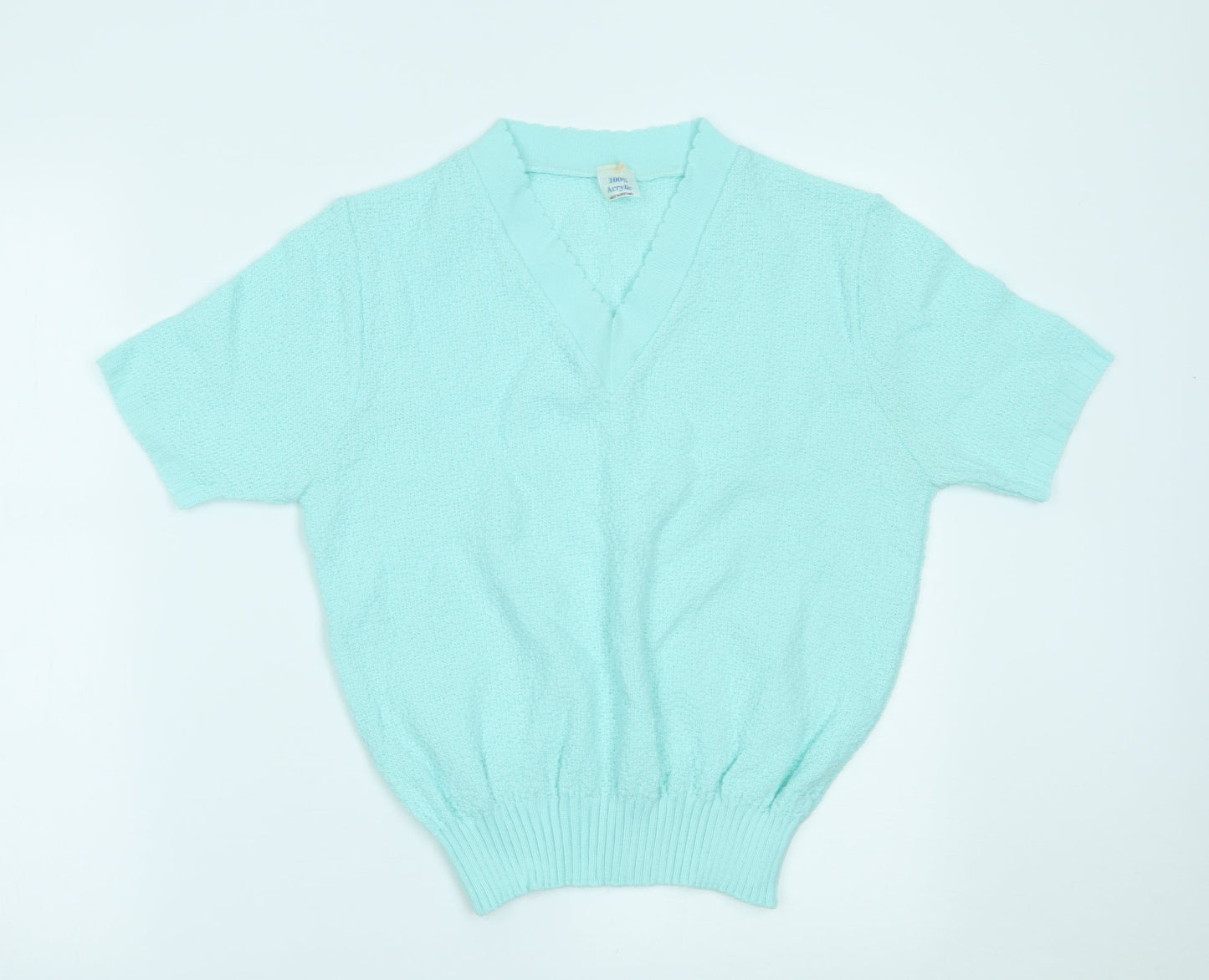 Womens UK Size 8 Preworn Blue Basic T-Shirt